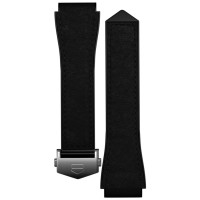TAG Heuer Black Bi-Material Rubber And Leather Strap