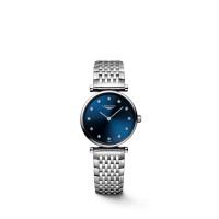 Longines La Grande Classique, 24mm, steel case and bracelet, sunray blue dial, diamond indexes .048ct, quartz movement