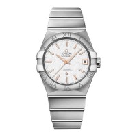 Omega Constellation Co-Axial steel 38mm opaline-silvery index dial on steel bracelet