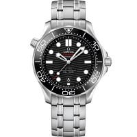 Omega Seamaster Diver 300 M Co-Axial steel 42mm black ceramic bezel black index dial on steel bracelet