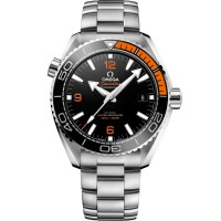 Omega Seamaster Planet Ocean 600M Co-Axial master chronometer 43.5mm steel black and orange bezel black dial on steel bracelet
