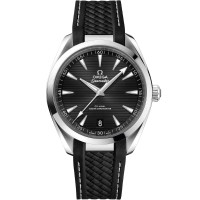 Omega Seamaster Aqua Terra 150M Co-Axial steel 41mm black index dial on black rubber strap with steel buckle