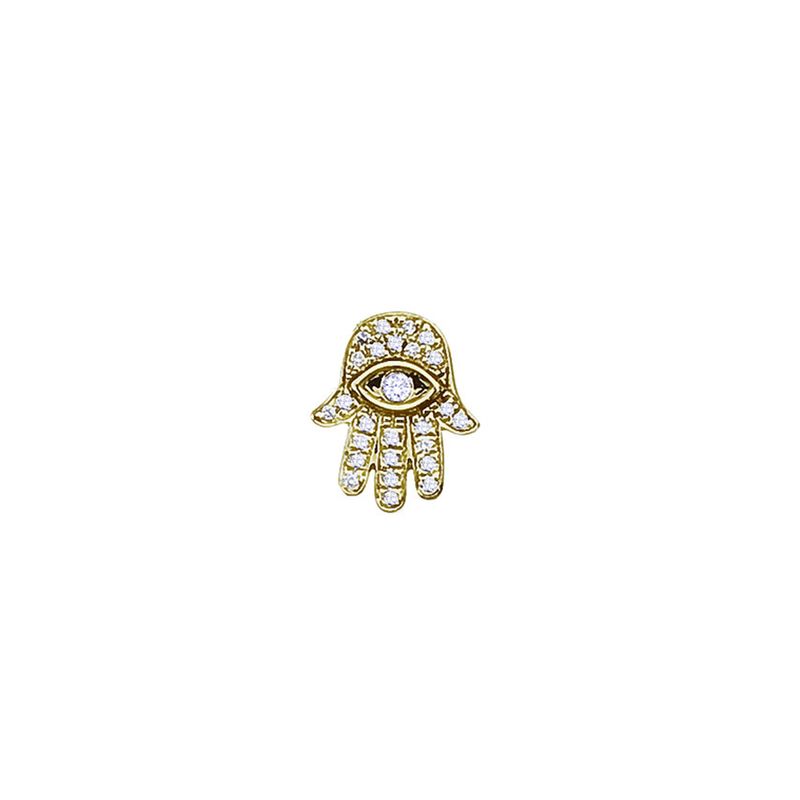 Roberto Coin 18Kt Gold Hamsa Pendant With Diamonds