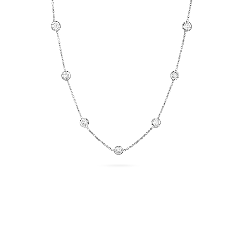 Roberto Coin 18K White Gold Diamonds By The Inch 13 Station Diamond Necklace