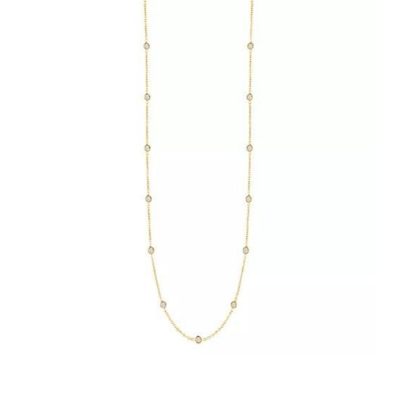 Roberto Coin 18K Yellow Gold 13 Station Diamond Necklace