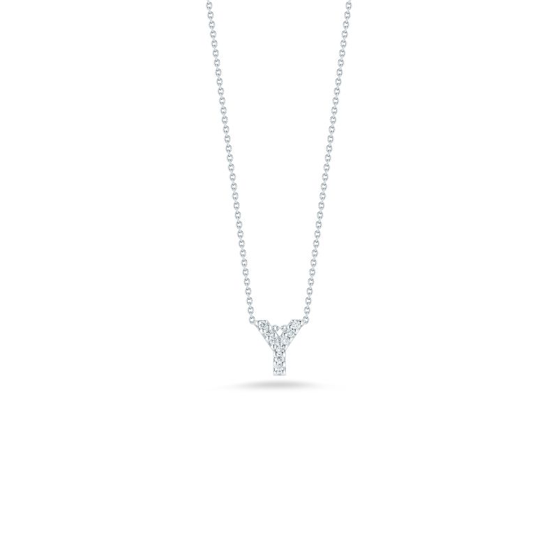 Roberto Coin 18K White Gold Tiny Treasures Love Letter "B" Pendant Necklace