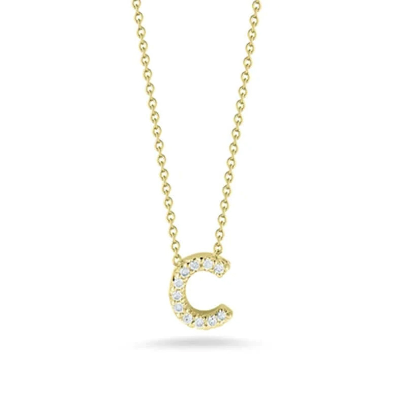 Roberto Coin 18K Yellow Gold Tiny Treasure Letter "C" Initial Necklace