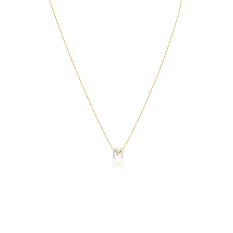 Roberto Coin 18K Yellow Gold Tiny Treasure Letter "M" Initial Necklace