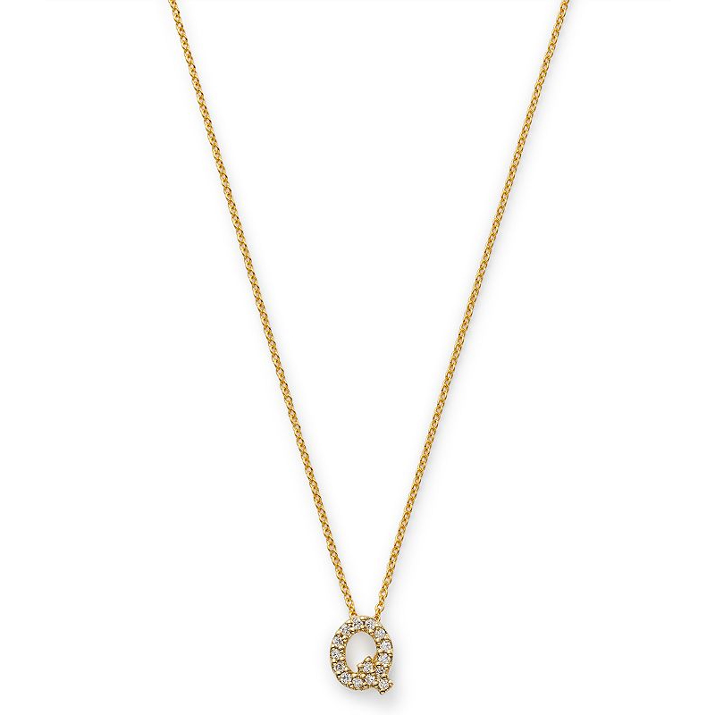Roberto Coin 18K Yellow Gold Tiny Treasure Letter "Q" Initial Necklace