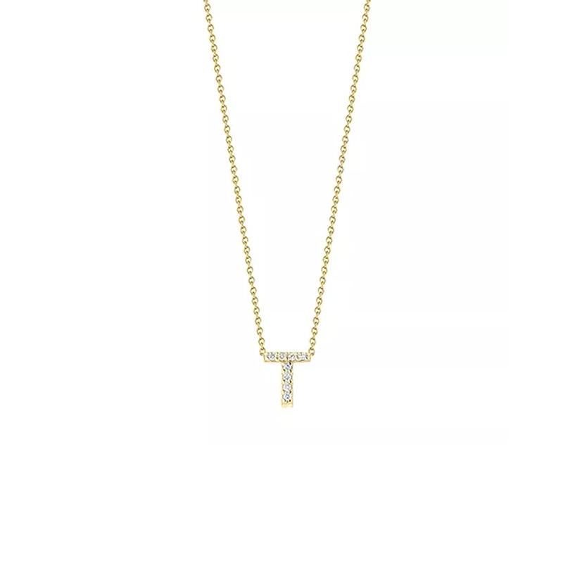 Roberto Coin 18K Yellow Gold Tiny Treasure Letter "T" Initial Necklace