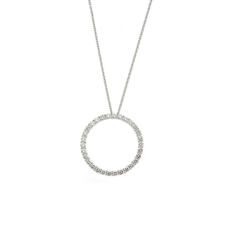 Roberto Coin 18K Gold Extra Large Circle Diamond Pendant