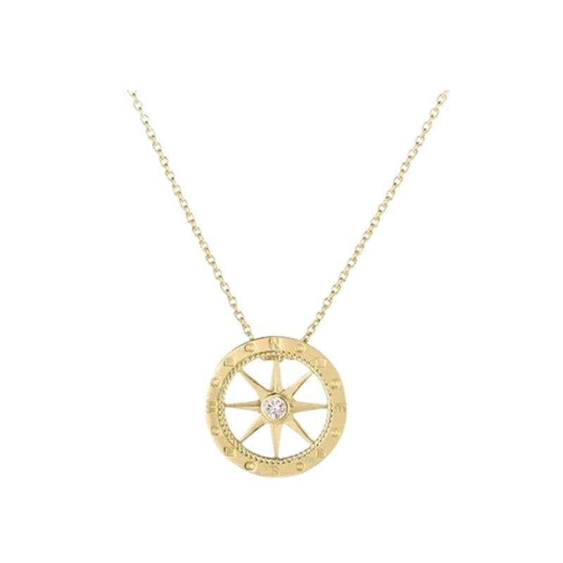 Roberto Coin 18Ky Yellow Gold Diamond Compass Pendant