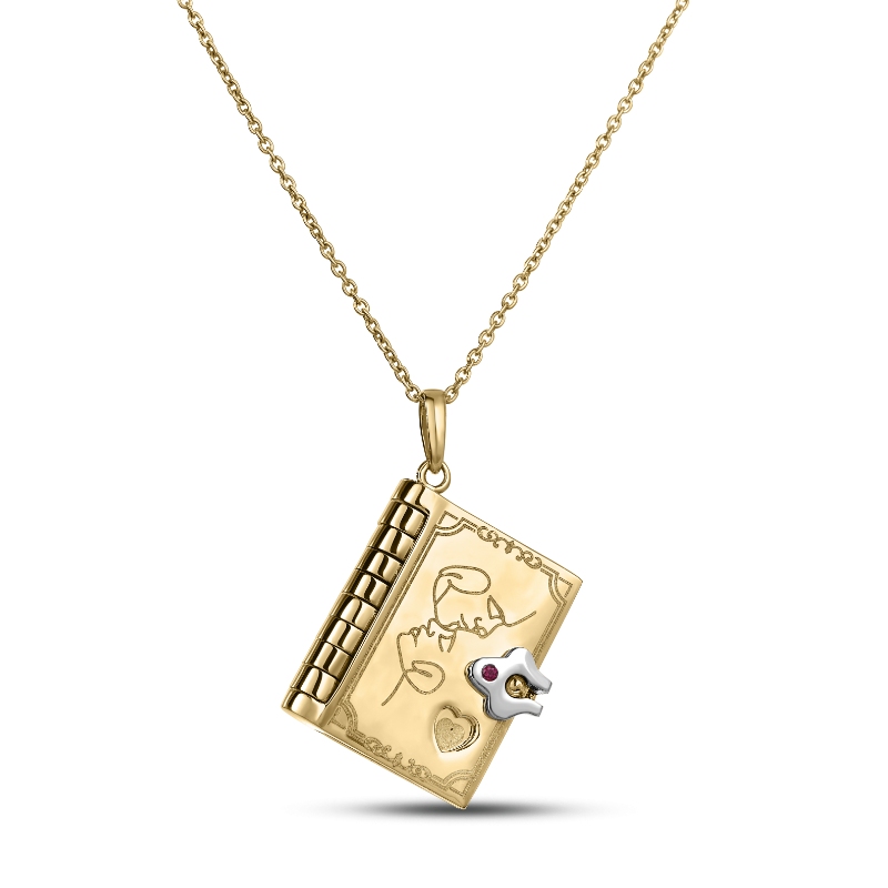 Roberto Coin 18K Yellow Gold Tiny Treasures Love Book Pendant Necklace