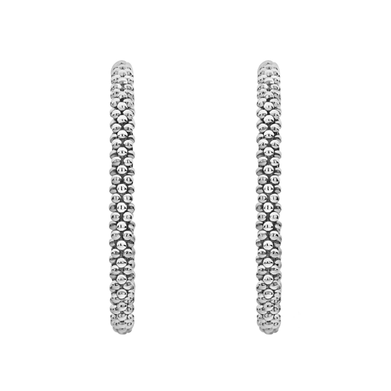 Lagos Signature Caviar Small Caviar Hoop Earrings
