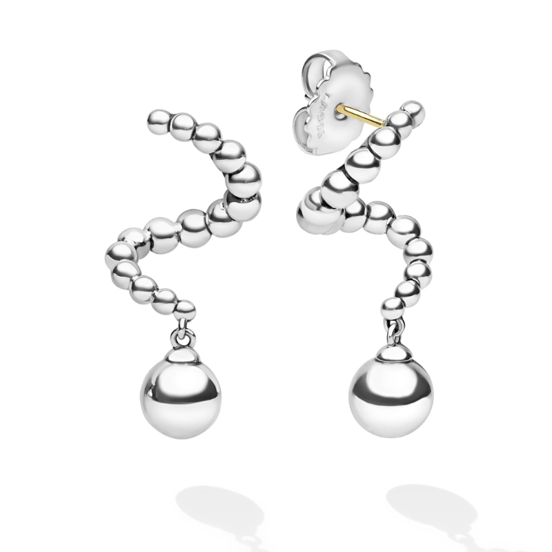 Lagos Caviar Bubbly Beaded Statement Drop Earrings