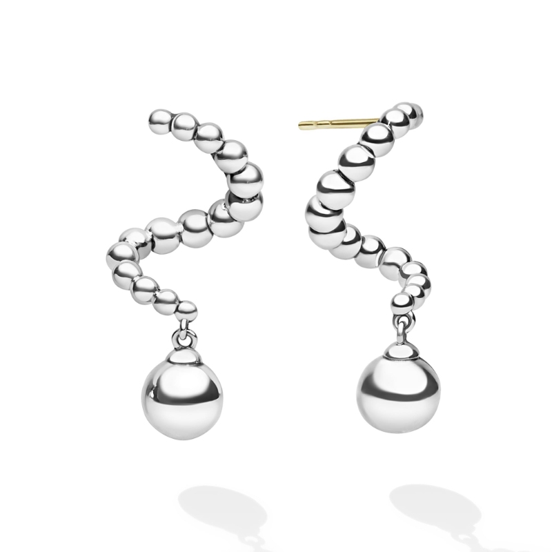 Lagos Caviar Bubbly Beaded Statement Drop Earrings