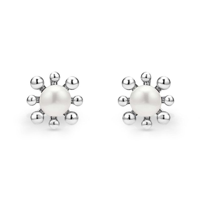 Lagos Luna Fleur Pearl Stud Earrings