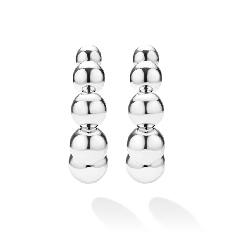 Lagos Caviar Bubbly Large Beaded Hoop Earrings