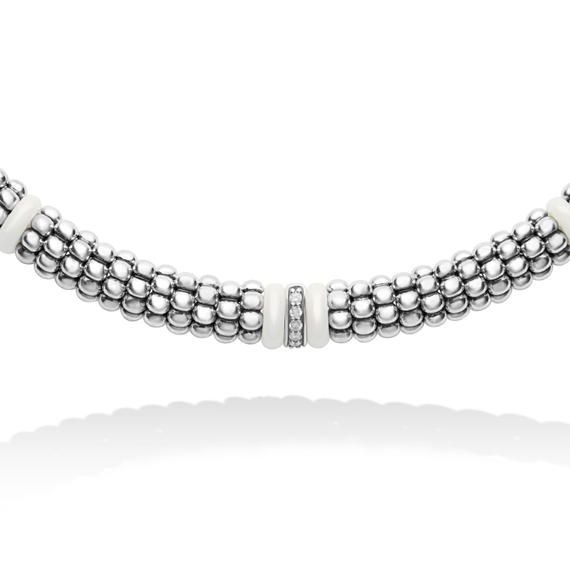 Lagos Sterling Silver White Caviar Rope Necklace