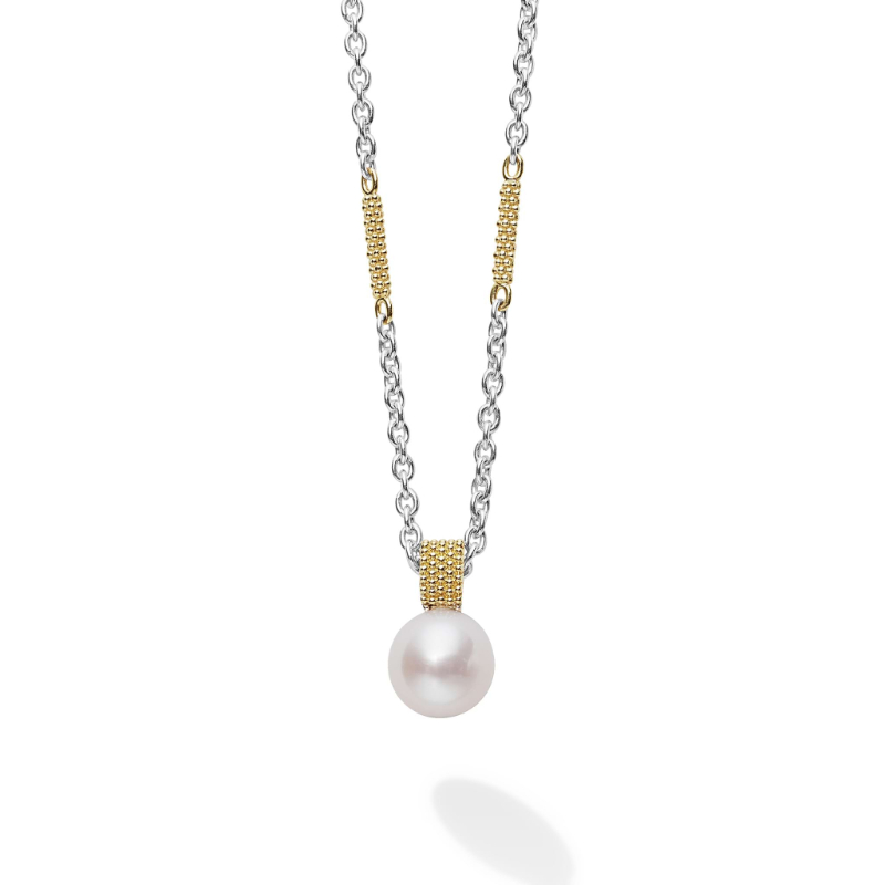 Lagos Luna Single Pearl Pendant Necklace