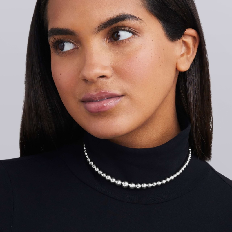 Lagos Caviar Bubbly 3-9mm Petite Graduated Bead Necklace