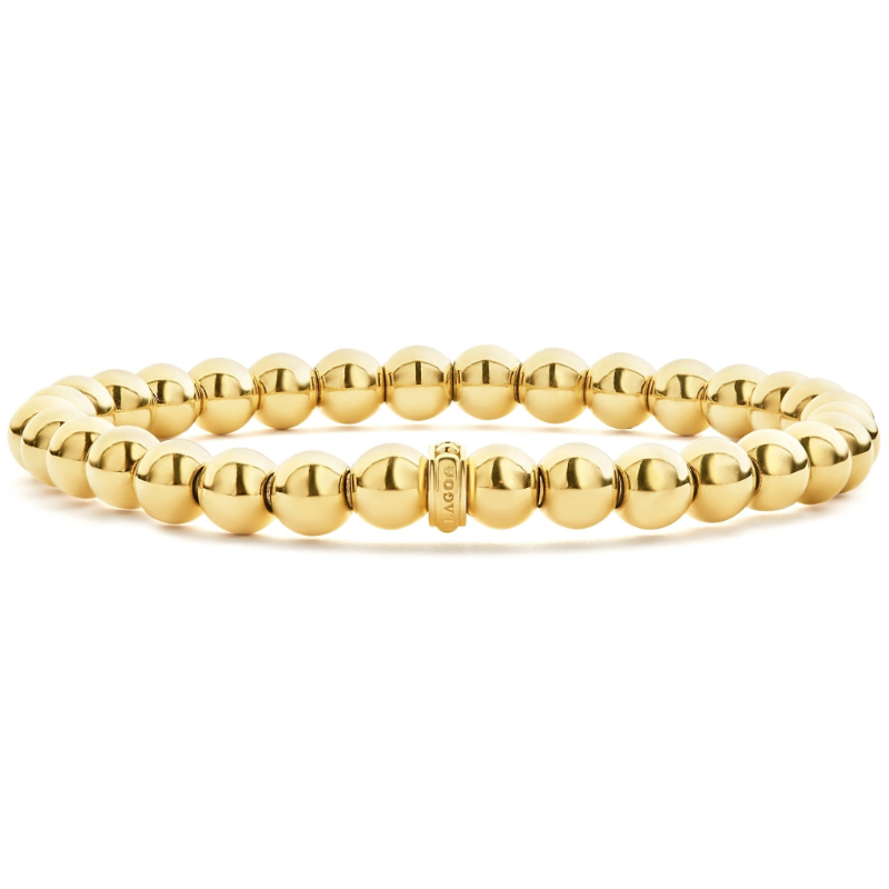 Lagos 18K Yellow Gold Caviar Gold Bead Stretch Bracelet