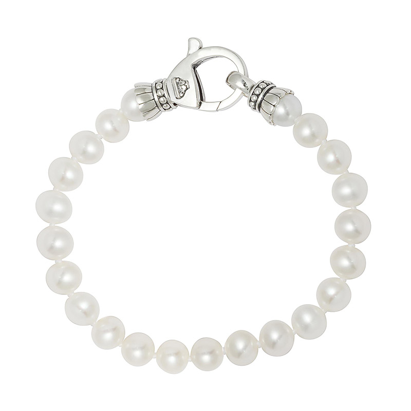 Lagos Sterling Silver Luna Pearl Bracelet