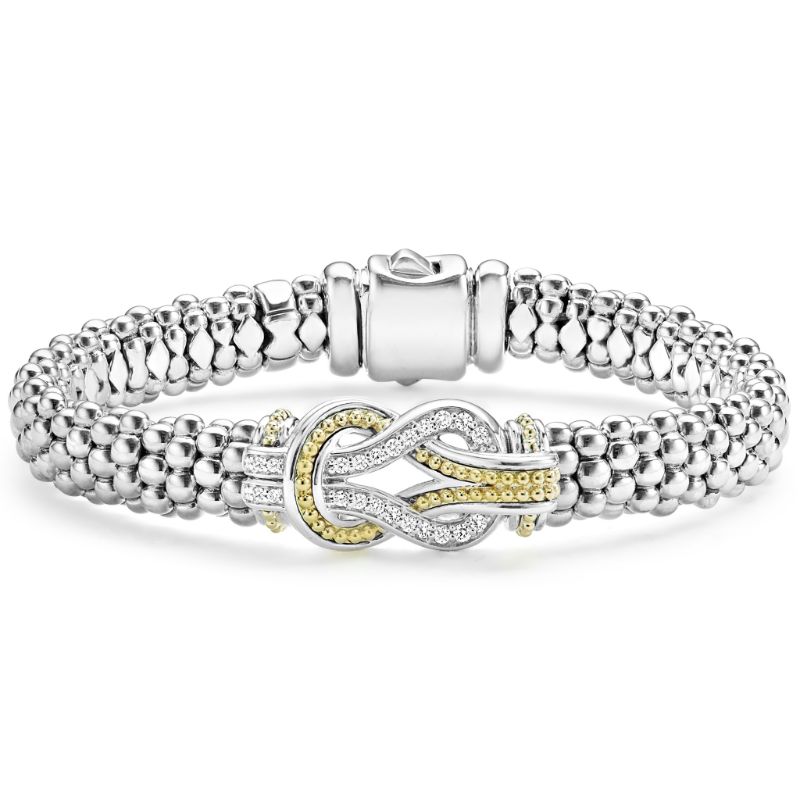 Lagos Newport Two-Tone Knot Caviar Diamond Bracelet