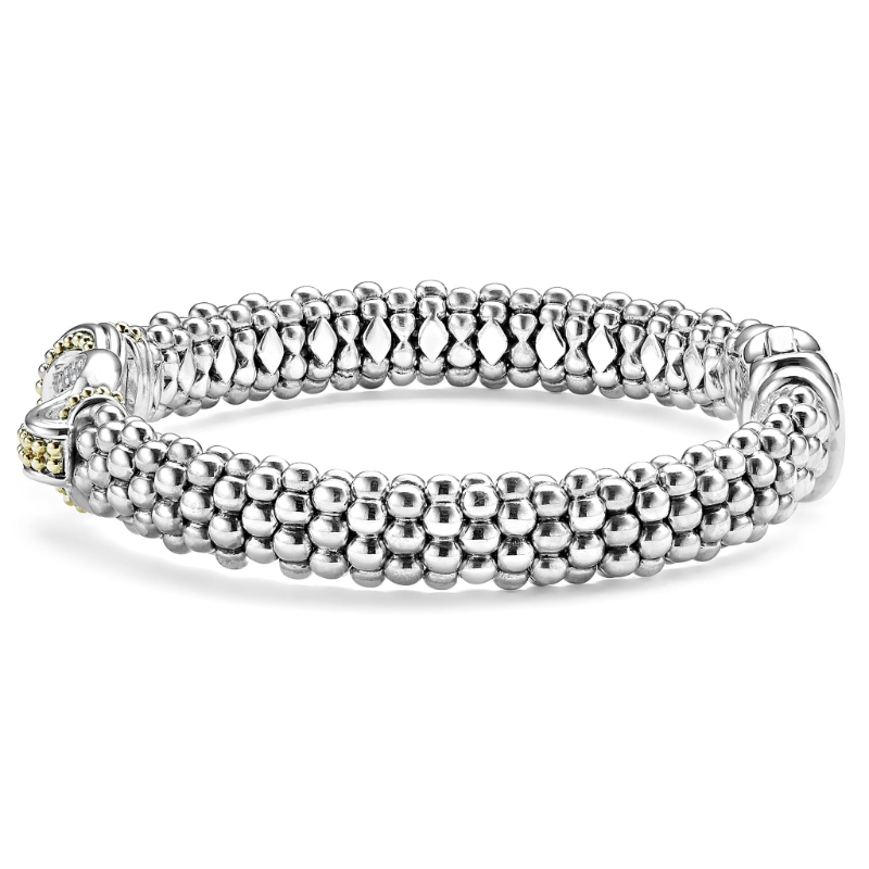 Lagos Newport Two-Tone Knot Caviar Diamond Bracelet