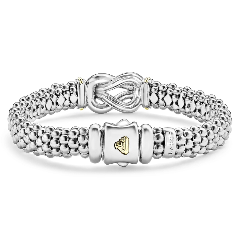 Lagos Newport Two-Tone Knot Caviar Diamond Bracelet