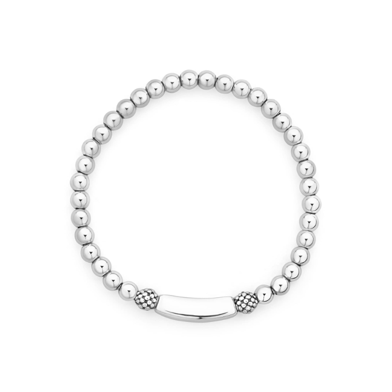 Lagos Signature Caviar Station Stretch Bead Bracelet