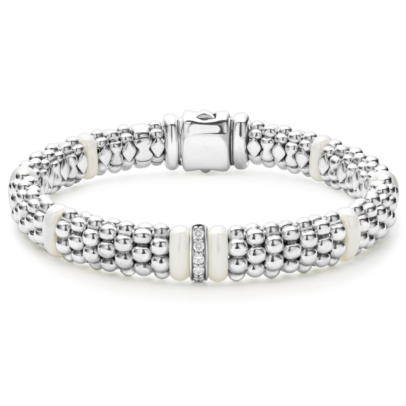 Lagos Sterling Silver White Caviar Rope Bracelet