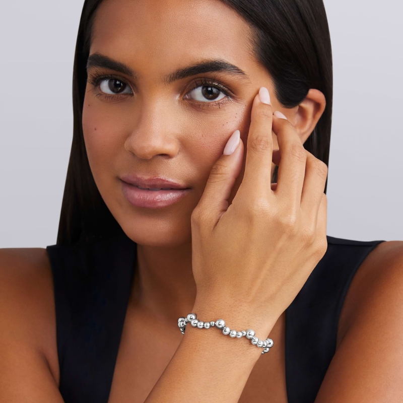 Lagos Caviar Bubbly 8mm Beaded Scalloped Bracelet