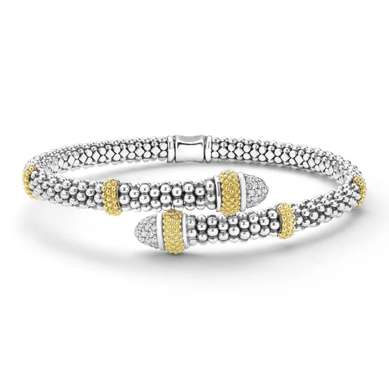 Lagos Caviar Lux 5mm Two-Tone Caviar Versa Bypass Bracelet