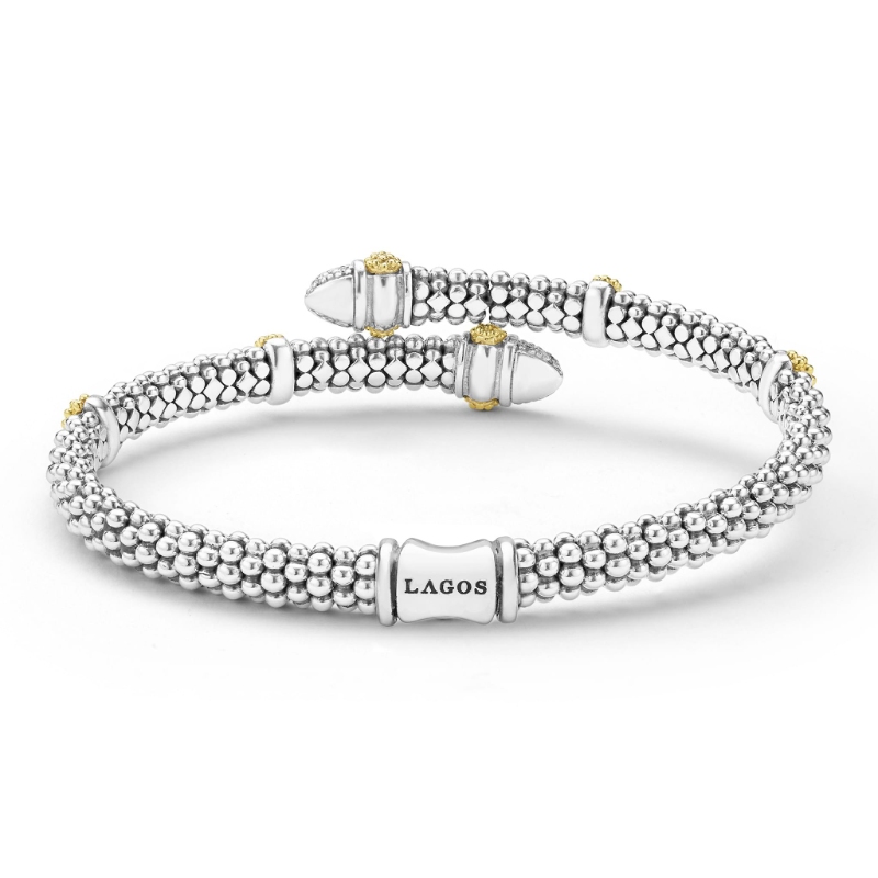 Lagos Caviar Lux 5mm Two-Tone Caviar Versa Bypass Bracelet