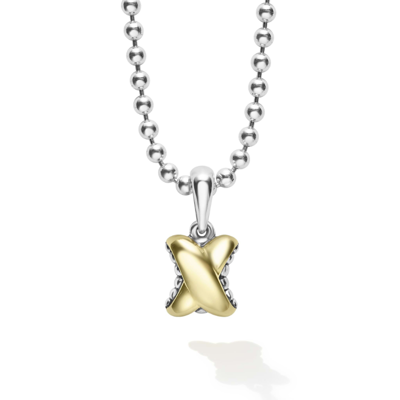 Lagos Sterling Silver And 18K Yellow Gold Embrace Tow Tone X Pendant