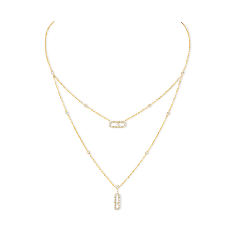 Messika Move Uno Double Pave Necklace