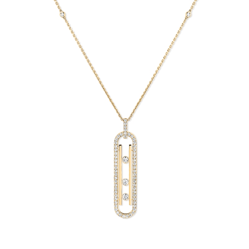 Messika 18K Yellow Gold Move 10th Pm Drop Pendant Necklace