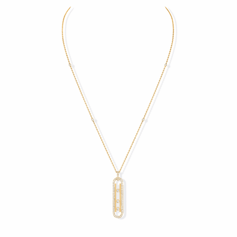 Messika 18K Yellow Gold Move 10th Pm Drop Pendant Necklace