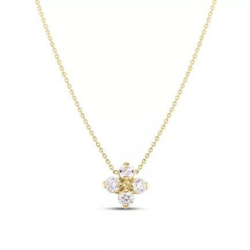 Roberto Coin 18Ky Yellow Gold.55Ctw Love In Verona Pendant