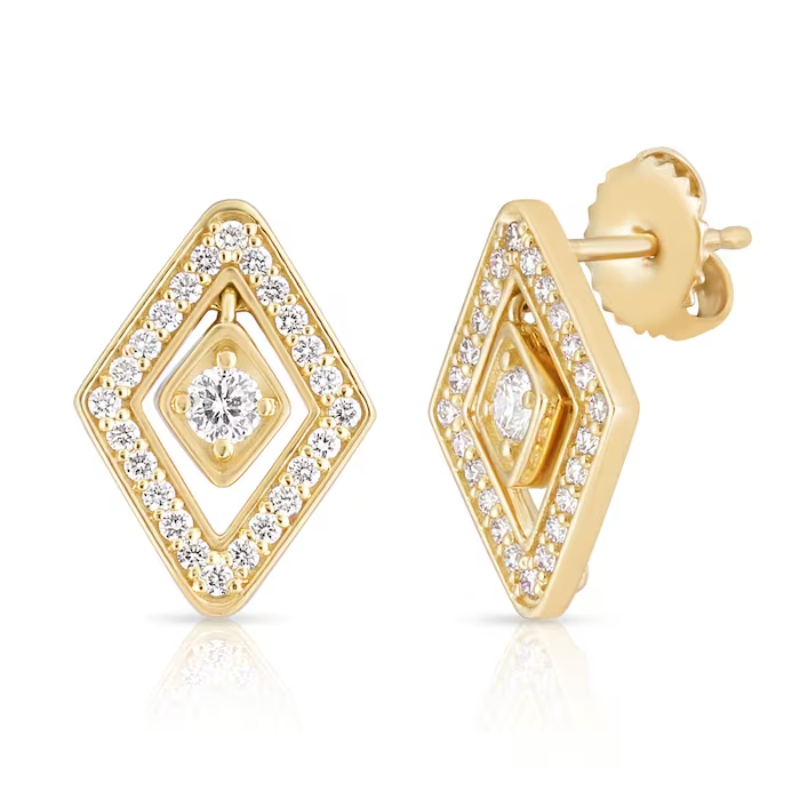 Roberto Coin 18K Yellow Gold Diamonte Diamond Earrings