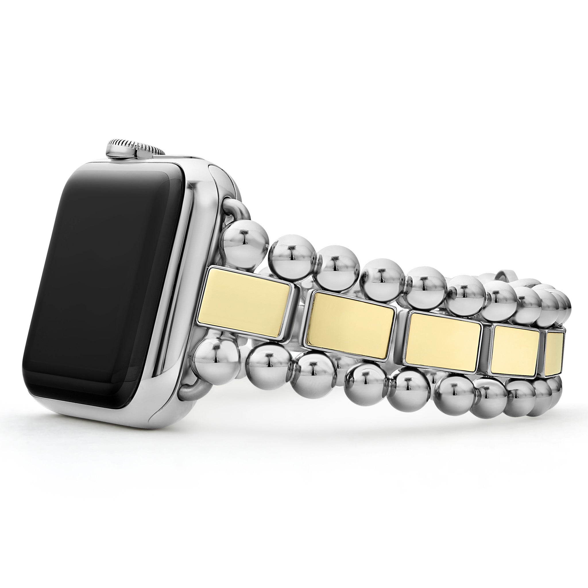 Lagos Stainless Steel And 18K Yellow Gold Smart Caviar Watch Bracelet