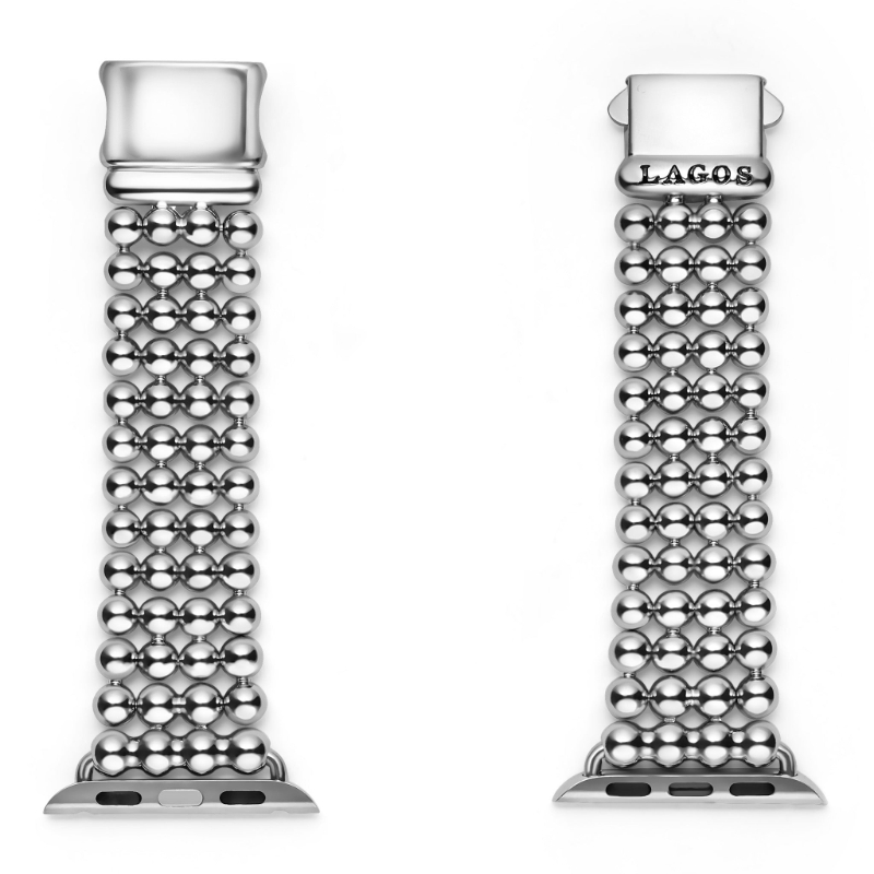Lagos Smat Caviar Stainless Steel Infinite Caviar Beaded Watch Bracelet