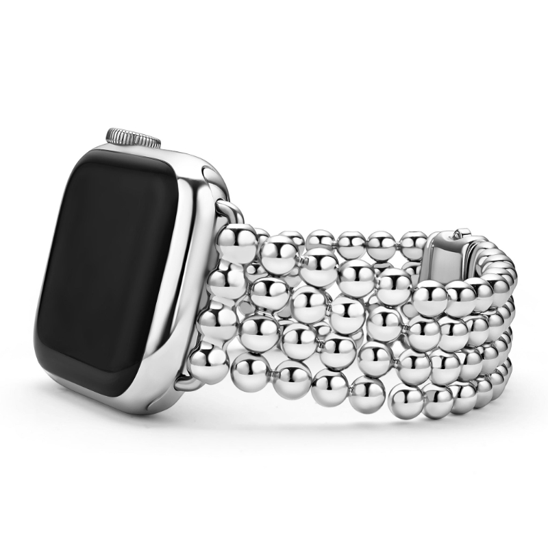 Lagos Smat Caviar Stainless Steel Infinite Caviar Beaded Watch Bracelet