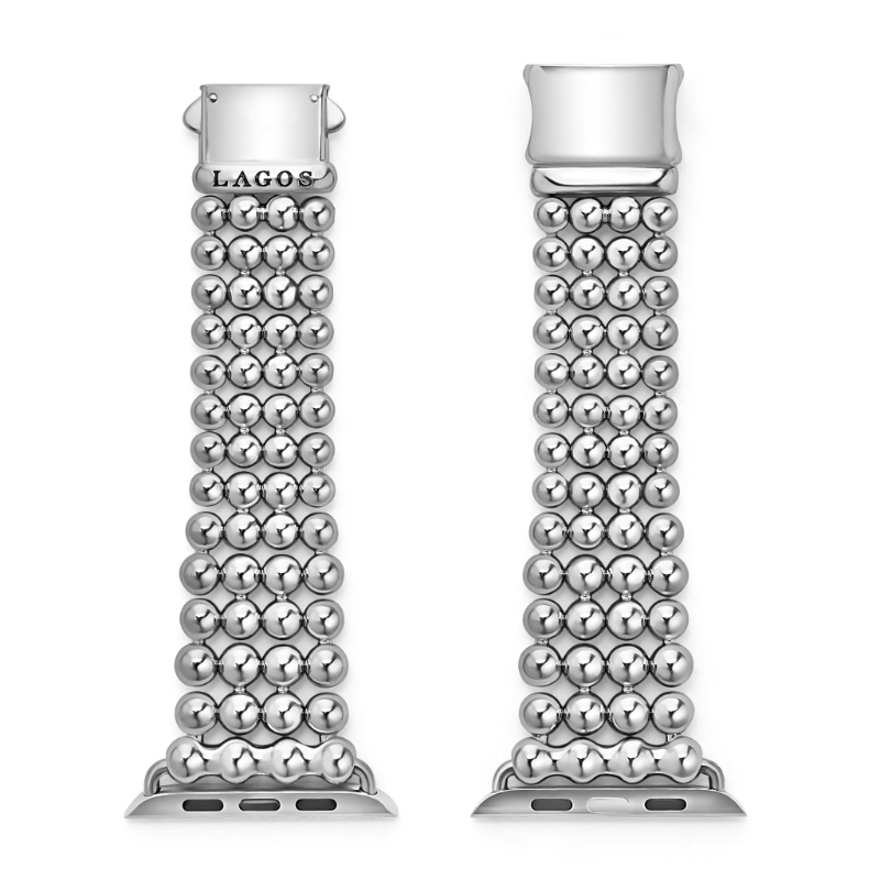 Lagos Smat Caviar Stainless Steel Infinite Caviar Beaded Watch Bracelet