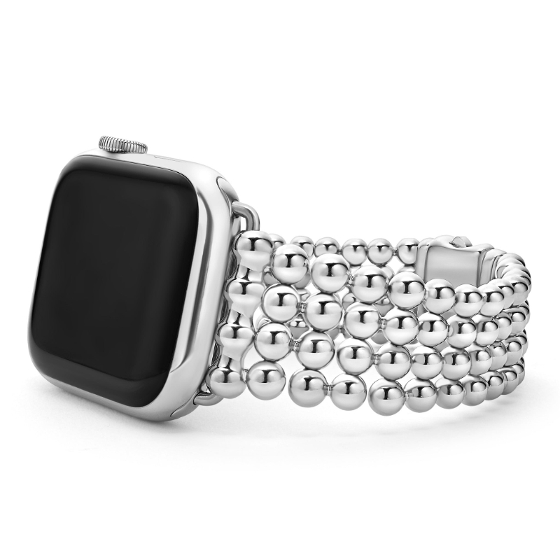 Lagos Smat Caviar Stainless Steel Infinite Caviar Beaded Watch Bracelet