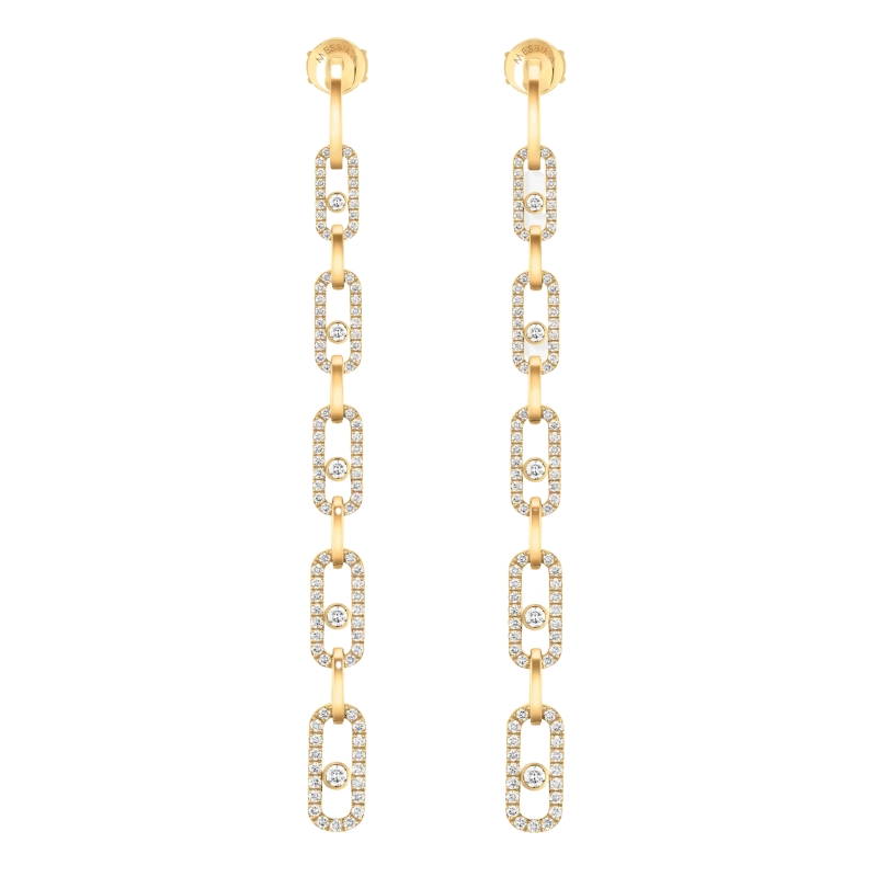 Messika 18K Yellow Gold Move Link Link Drop Earrings