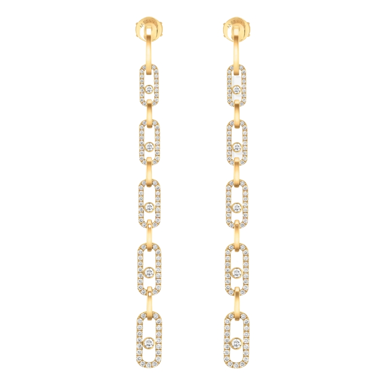 Messika 18K Yellow Gold Move Link Link Drop Earrings