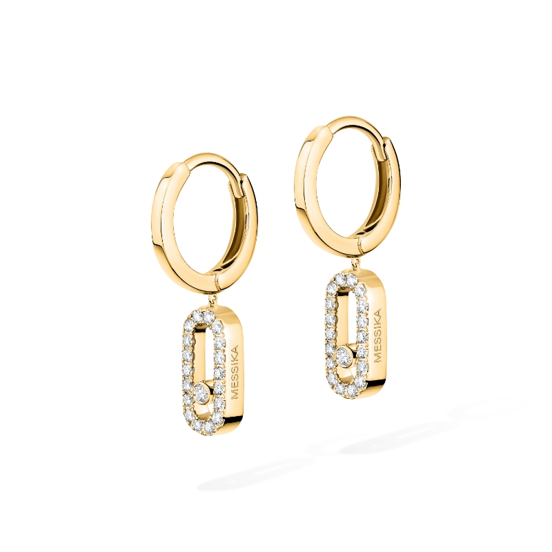 Messika Move Uno Pave Hoop Earrings