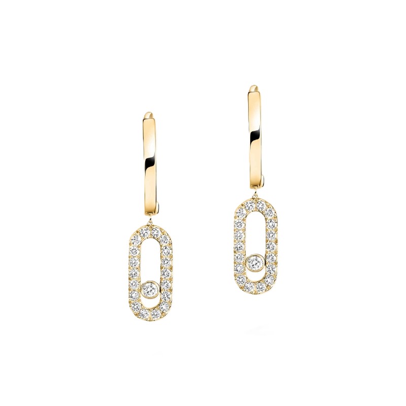Messika Move Uno Pave Hoop Earrings